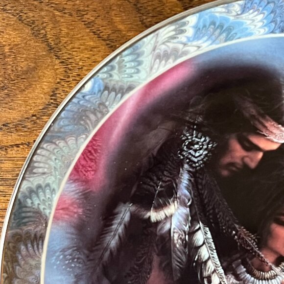 Lee Bogle The Heart's Desire Plate #6 in Soul Mates Collection Native American - Picture 4 of 8